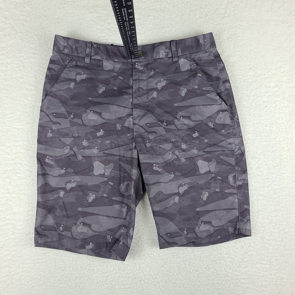 PUMA Shorts Mens 32 Purple Camo 10" Inseam Casual Chino Performance Golf‎